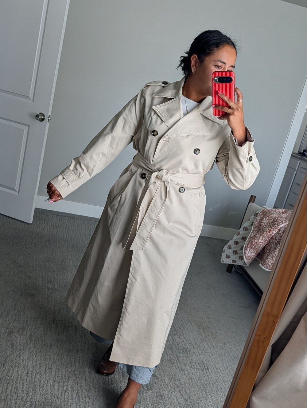 Women’s Classic Belted Trench Coat - Picture 15 of 15
